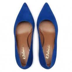 R.Polański Chaussures Basses R.POLAŃSKI - 1210 Chaber Zamsz Bleu -R.Polański Soldes Magasin 0000208351881 07 rz