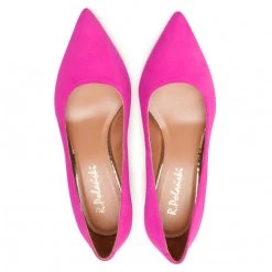 R.Polański Chaussures Basses R.POLAŃSKI - 1210 Fuksja Zamsz Rose -R.Polański Soldes Magasin 0000208369367 03 rz