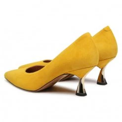 R.Polański Chaussures Basses R.POLAŃSKI - 1210 Zółty Zamsz Jaune -R.Polański Soldes Magasin 0000208442329 02 rz