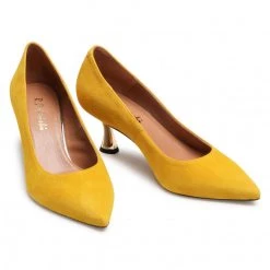 R.Polański Chaussures Basses R.POLAŃSKI - 1210 Zółty Zamsz Jaune -R.Polański Soldes Magasin 0000208442329 03 rz