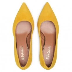 R.Polański Chaussures Basses R.POLAŃSKI - 1210 Zółty Zamsz Jaune -R.Polański Soldes Magasin 0000208442329 04 rz