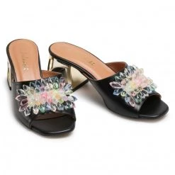 R.Polański Mules Et Sandales Mules / Sandales De Bain R.POLAŃSKI - 1021 Czarny Lico Noir -R.Polański Soldes Magasin 0000208442572 03 rz