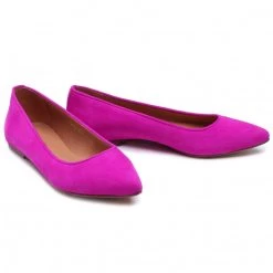 R.Polański Chaussures Basses Ballerines R.POLAŃSKI - 727 Fuksja Zamsz Rose -R.Polański Soldes Magasin 0000208558174 04 wj 1