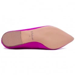 R.Polański Chaussures Basses Ballerines R.POLAŃSKI - 727 Fuksja Zamsz Rose -R.Polański Soldes Magasin 0000208558174 06 wj 1