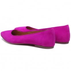 R.Polański Chaussures Basses Ballerines R.POLAŃSKI - 727 Fuksja Zamsz Rose -R.Polański Soldes Magasin 0000208558174 07 wj 1