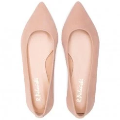 R.Polański Chaussures Basses Ballerines R.POLAŃSKI - 727 Beżowy Zamsz Beige -R.Polański Soldes Magasin 0000208558730 06 wj