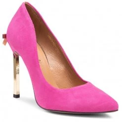 R.Polański Chaussures Basses Talons Aiguilles R.POLAŃSKI - 1223 Magnolia Zamsz/Złoty Rose