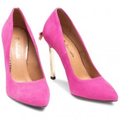 R.Polański Chaussures Basses Talons Aiguilles R.POLAŃSKI - 1223 Magnolia Zamsz/Złoty Rose -R.Polański Soldes Magasin 0000208558815 05 wj