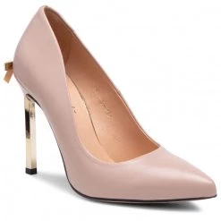 R.Polański Chaussures Basses Talons Aiguilles R.POLAŃSKI - 1223 Różowy Lico/Złoto Rose