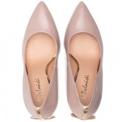 R.Polański Chaussures Basses Talons Aiguilles R.POLAŃSKI - 1223 Różowy Lico/Złoto Rose -R.Polański Soldes Magasin 0000208558891 06 wj