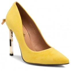 R.Polański Chaussures Basses Talons Aiguilles R.POLAŃSKI - 1223 Żółty Zamsz Jaune