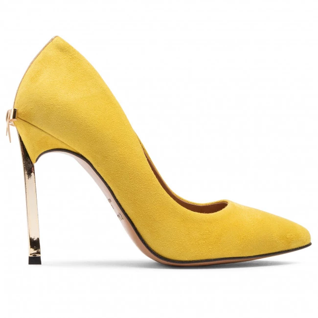 R.Polański Chaussures Basses Talons Aiguilles R.POLAŃSKI - 1223 Żółty Zamsz Jaune 2 R.Polański Chaussures Basses Talons Aiguilles R.POLAŃSKI - 1223 Żółty Zamsz Jaune – Image 2