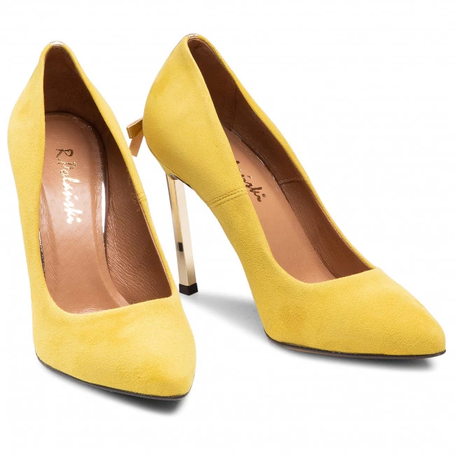 R.Polański Chaussures Basses Talons Aiguilles R.POLAŃSKI - 1223 Żółty Zamsz Jaune 5 R.Polański Chaussures Basses Talons Aiguilles R.POLAŃSKI - 1223 Żółty Zamsz Jaune – Image 5