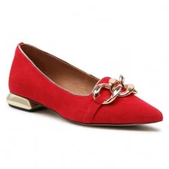 R.Polański Chaussures Basses R.POLAŃSKI - 1265 Czerwony Zamsz Rouge