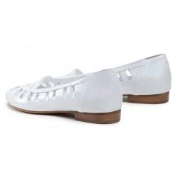 R.Polański Chaussures Basses R.POLAŃSKI - 1267 Biały Brokat Argent -R.Polański Soldes Magasin 0000208601016 03 pa