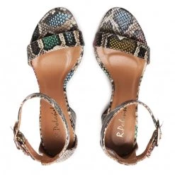 R.Polański Mules Et Sandales Sandales R.POLAŃSKI - 876 Multicolor Snake Marron, Multicolore -R.Polański Soldes Magasin 0000208606387 05 rz