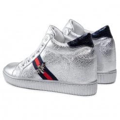 R.Polański Chaussures Basses Sneakers R.POLAŃSKI - 959 Srebrny Lico Argent -R.Polański Soldes Magasin 0000208637367 02 bs kopia