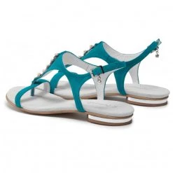 R.Polański Mules Et Sandales Sandales R.POLAŃSKI - 939 Turkus Zamsz Bleu -R.Polański Soldes Magasin 0000208772815 02 mg