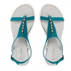 R.Polański Mules Et Sandales Sandales R.POLAŃSKI - 939 Turkus Zamsz Bleu -R.Polański Soldes Magasin 0000208772815 05 mg