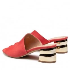 Mules Et Sandales Mules / Sandales De Bain R.Polański - 940 Koral Zamsz Rouge -R.Polański Soldes Magasin 0000208816960 02 ph 2