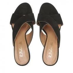 R.Polański Mules Et Sandales Mules / Sandales De Bain R.POLAŃSKI - 1306 Czarny Zamsz Noir -R.Polański Soldes Magasin 0000208876728 06 rz 1