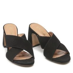 R.Polański Mules Et Sandales Mules / Sandales De Bain R.POLAŃSKI - 1306 Czarny Zamsz Noir -R.Polański Soldes Magasin 0000208876728 08 rz 1