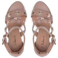 R.Polański Mules Et Sandales Sandales R.POLAŃSKI - 1287 Camel Lico Marron -R.Polański Soldes Magasin 0000208893824 06 nc