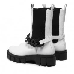 R.Polański Bottes Et Autres Bottines Chelsea R.POLAŃSKI - 1389 Biało/Czarny Blanc -R.Polański Soldes Magasin 0000209540697 03 pa 1