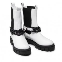 R.Polański Bottes Et Autres Bottines Chelsea R.POLAŃSKI - 1389 Biało/Czarny Blanc -R.Polański Soldes Magasin 0000209540697 04 pa 1