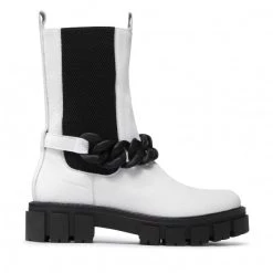 R.Polański Bottes Et Autres Bottines Chelsea R.POLAŃSKI - 1389 Biało/Czarny Blanc -R.Polański Soldes Magasin 0000209540697 06 pa 1