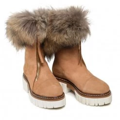 R.Polański Bottes Et Autres Bottines R.POLAŃSKI - 1390 Camel Nubuk Marron -R.Polański Soldes Magasin 0000209554540 05 rz