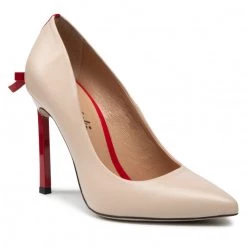 R.Polański Chaussures Basses Talons Aiguilles R.POLAŃSKI - 1223 Beżowy Lico/Czerwony Beige