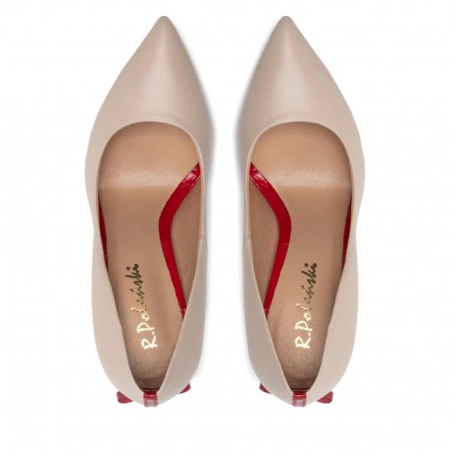 R.Polański Chaussures Basses Talons Aiguilles R.POLAŃSKI - 1223 Beżowy Lico/Czerwony Beige 6 R.Polański Chaussures Basses Talons Aiguilles R.POLAŃSKI - 1223 Beżowy Lico/Czerwony Beige – Image 6