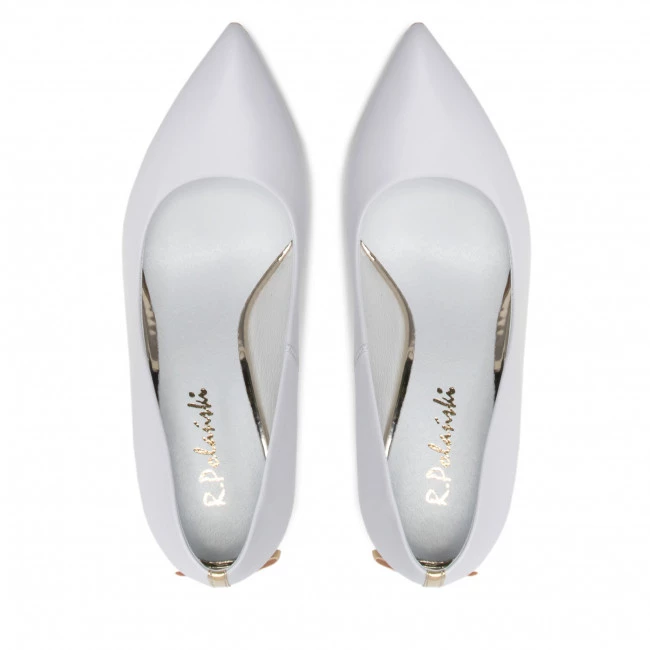 R.Polański Chaussures Basses Talons Aiguilles R.POLAŃSKI - 1223 Biały Lico/Złoty Blanc 6 R.Polański Chaussures Basses Talons Aiguilles R.POLAŃSKI - 1223 Biały Lico/Złoty Blanc – Image 6