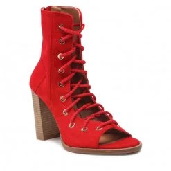 R.Polański Bottes Et Autres Bottines R.POLAŃSKI - 1406 Czerwony Zamsz Rouge