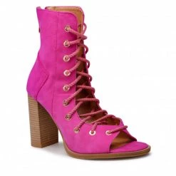 R.Polański Bottes Et Autres Bottines R.POLAŃSKI - 1406 Fuksja Zamsz Rose