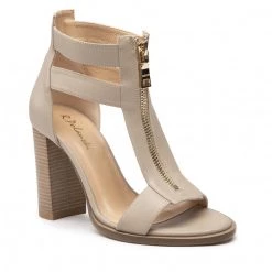 R.Polański Mules Et Sandales Sandales R.POLAŃSKI - 1410 Beżowy Lico Beige