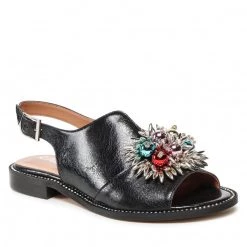 R.Polański Mules Et Sandales Sandales R.POLAŃSKI - 1438 Czarny Kryształ Noir