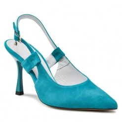 R.Polański Mules Et Sandales Sandales R.POLAŃSKI - 1442 Turkus Zamsz Bleu