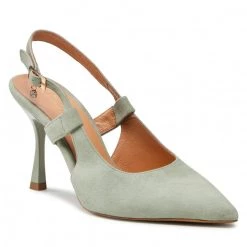 R.Polański Mules Et Sandales Sandales R.POLAŃSKI - 1442 Miętowy Zamsz Vert