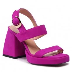 R.Polański Mules Et Sandales Sandales R.POLAŃSKI - 1451 Fuksja Zamsz Rose