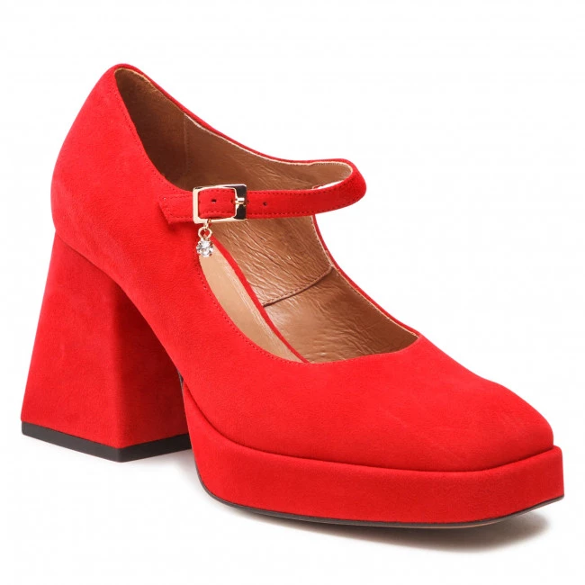 R.Polański Chaussures Basses R.POLAŃSKI - 1453 Czerwony Zamsz Rouge 1 R.Polański Chaussures Basses R.POLAŃSKI - 1453 Czerwony Zamsz Rouge