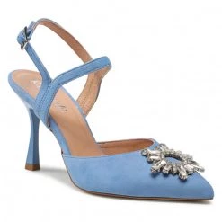 R.Polański Mules Et Sandales Sandales R.POLAŃSKI - 1419 Błękitny Zamsz Bleu