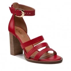 R.Polański Mules Et Sandales Sandales R.POLAŃSKI - 1452 Czerwony Lico Rouge