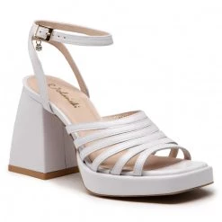 R.Polański Mules Et Sandales Sandales R.POLAŃSKI - 1457 Biały Polina Lico Blanc