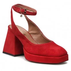 R.Polański Mules Et Sandales Sandales R.POLAŃSKI - 1491 Czerwony Zamsz Rouge