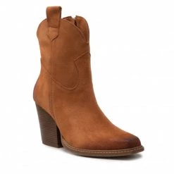 R.Polański Bottes Et Autres Bottines R.POLAŃSKI - 1424 Rudy Zamsz Marron