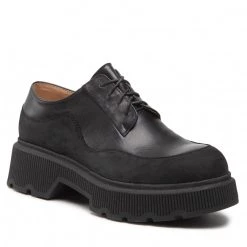 Chaussures Basses R.Polański - 1557 Czrny Lico/Czarny Zamsz Noir