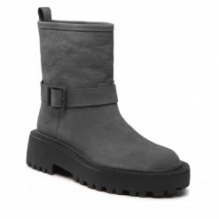 Bottes Et Autres Bottines R.Polański - 1563 Grafit Nubuk Gris