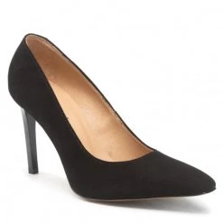 Chaussures Basses Talons Aiguilles R.Polański - 1572 Czarny Zamsz Noir